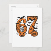 Six Seven Meme Halloween 67 Mason Spooky Feestdagenkaart (Voorkant / Achterkant)