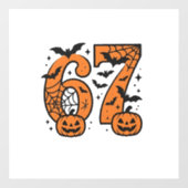 Six Seven Meme Halloween 67 Mason Spooky Raamsticker (Vel)