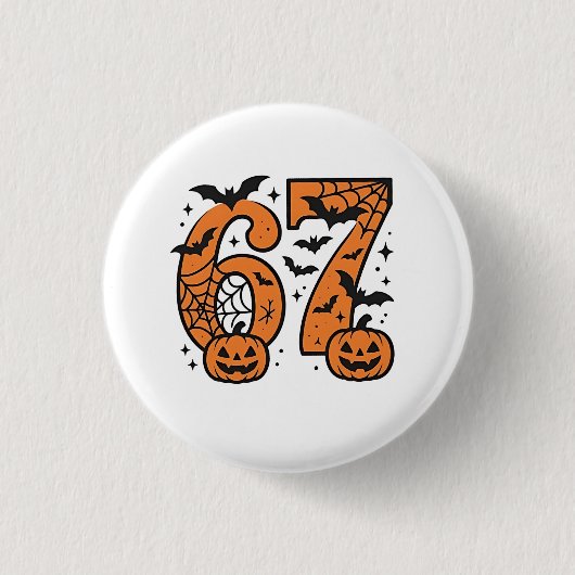 Six Seven Meme Halloween 67 Mason Spooky Ronde Button 3,2 Cm (Voorkant)