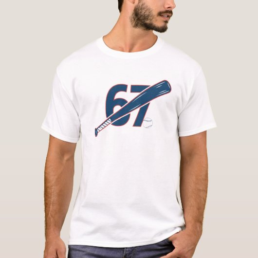 Six Seven Meme, Honkbalspeler, Honkbalfan T-shirt (Voorkant)