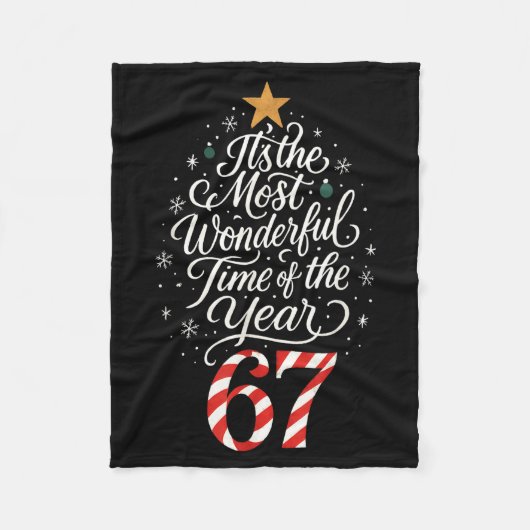Six Seven Meme Its The Most Wonderful Time 67 Chri Fleece Deken (Voorkant)