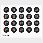 Six Seven Meme Mason 67 Ijs Drip Grappig (op C Ronde Sticker (Vel)