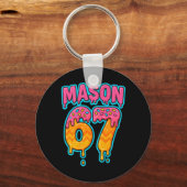 Six Seven Meme Mason 67 IJsdroppend Ijs Komisch (o Sleutelhanger (Voorkant)