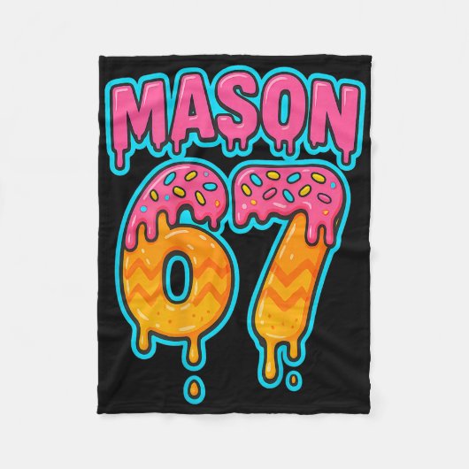 Six Seven Meme Mason 67 IJsdruppel Grappig (op B Fleece Deken (Voorkant)