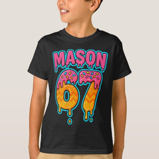 Six Seven Meme Mason 67 IJsdruppel Grappig (op B T-shirt (Voorkant)
