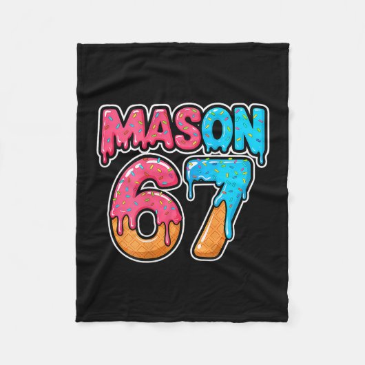 Six Seven Meme Mason 67 Ijsdruppel Grappig (op C Fleece Deken (Voorkant)