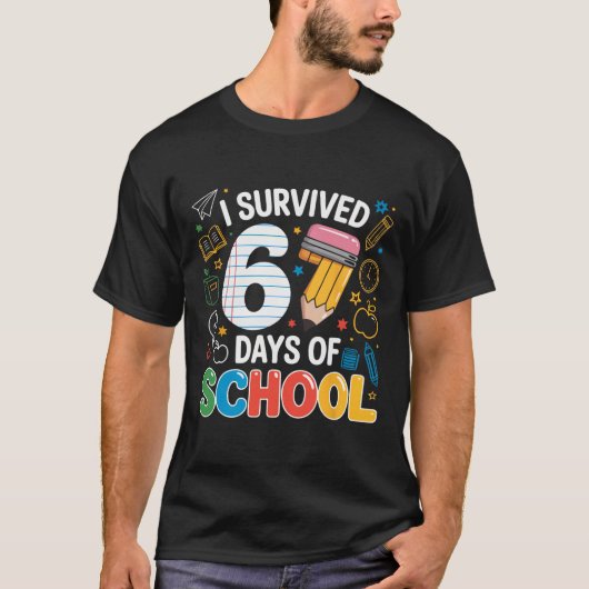 Six Seven Meme overleefde 67 dagen van schoolleerl T-shirt (Voorkant)