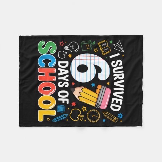 Six Seven Meme Survived 67 Days Of School Student  Fleece Deken (Voorkant (Horizontaal))
