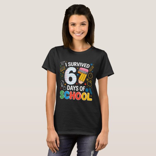Six Seven Meme Survived 67 Days Of School Student T-shirt (Voorkant volledig)