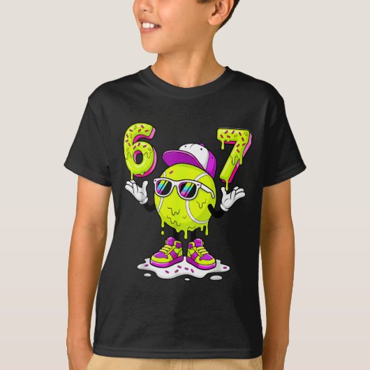 Six Seven Meme Tennis Ice Cream Drip 67 For Kids B T-shirt (Voorkant)