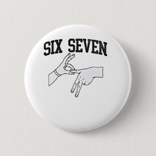Six Seven Meme Viral 67 Mason Gebarentaal Ronde Button 5,7 Cm