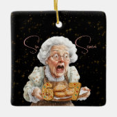 Six Seven On Grannie's Cookie Plate Christmas Keramisch Ornament (Voorkant)