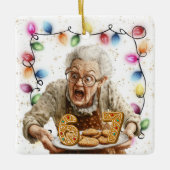 Six Seven On Grannie's Cookie Plate Christmas Keramisch Ornament (Voorkant)