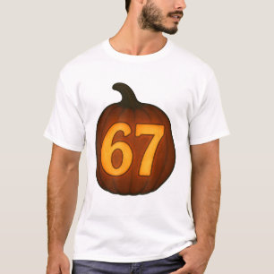 Six Seven Pompoen 6 7 Gloeiende Halloween Jack-o'- T-shirt