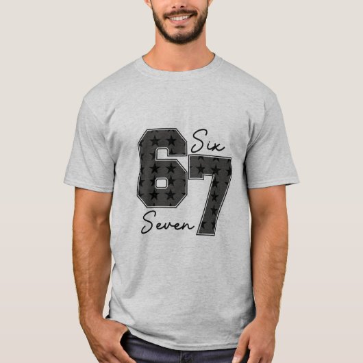 Six Seven Pop Culture Vibe Graphic T-shirt (Voorkant)