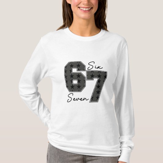 Six Seven Pop Culture Vibe Graphic T-shirt (Voorkant)