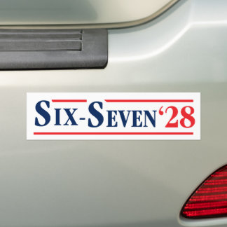 Six Seven President 67 Vote Six-Seven 2028 Funny Bumpersticker