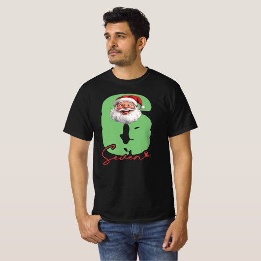 Six Seven Santa, Funny Matching T-shirt (Voorkant volledig)