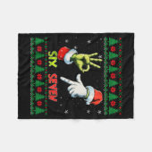 Six Seven Skeleton Meme Christmas Ugly Sweater 67  Fleece Deken (Voorkant (Horizontaal))