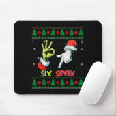 Six Seven Skeleton Meme Christmas Ugly Sweater 67  Muismat (Met muis)