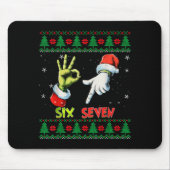 Six Seven Skeleton Meme Christmas Ugly Sweater 67  Muismat (Voorkant)