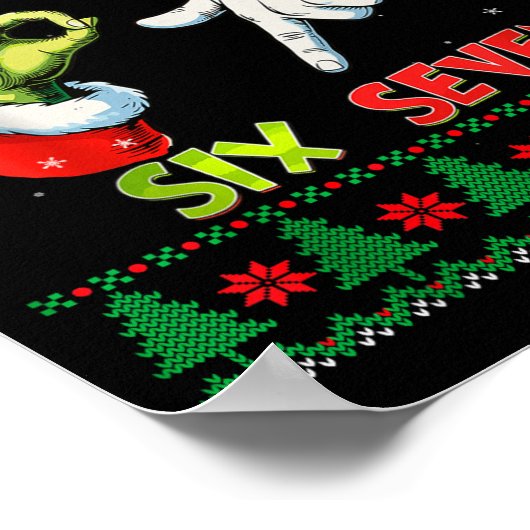 Six Seven Skeleton Meme Christmas Ugly Sweater 67 Poster (Hoek)