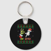 Six Seven Skeleton Meme Christmas Ugly Sweater 67  Sleutelhanger (Voorkant)
