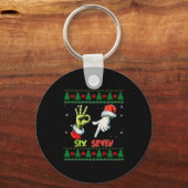 Six Seven Skeleton Meme Christmas Ugly Sweater 67  Sleutelhanger (Voorkant)