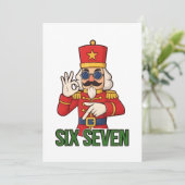Six Seven Snowman Christmas Nutcracker 6 7 Xmas  Aankondiging (Staand voorkant)