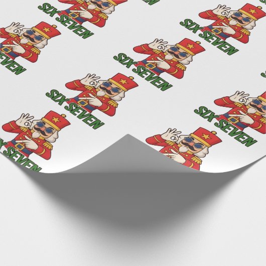 Six Seven Snowman Christmas Nutcracker 6 7 Xmas  Cadeaupapier (Hoek)