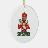 Six Seven Snowman Christmas Nutcracker 6 7 Xmas  Keramisch Ornament (Rechts)