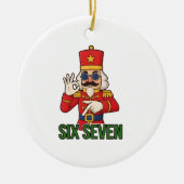 Six Seven Snowman Christmas Nutcracker 6 7 Xmas  Keramisch Ornament (Voorkant)