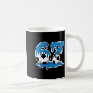 Six Seven Soccer Ice Cream Drip Funny Design Koffiemok