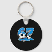 Six Seven Soccer Ice Cream Drip Funny Design  Sleutelhanger (Voorkant)