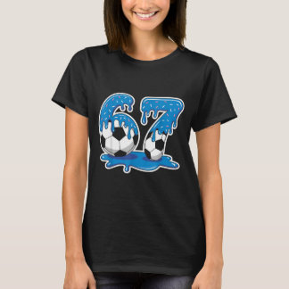 Six Seven Soccer Ice Cream Drip Funny Design T-shirt