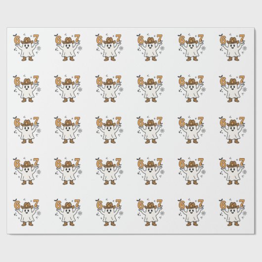 Six Seven Spooky Halloween Sport 67 Mason Meme Cadeaupapier (Vlak)