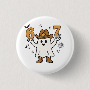 Six Seven Spooky Halloween Sport 67 Mason Meme Ronde Button 3,2 Cm