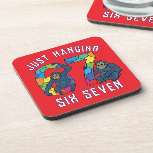 six seven T-Shirt Bier Onderzetter (Linkerzijde)