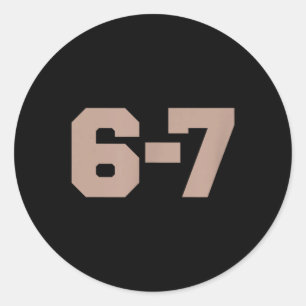 Six Seven Trending 67 Logo _1 Ronde Sticker