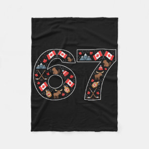 Six Seven Trending 67 Zalig kerstfeest Canada Fleece Deken