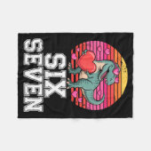 Six Seven Valentine’s Day Dinosaur T-rex For Kids  Fleece Deken (Voorkant (Horizontaal))