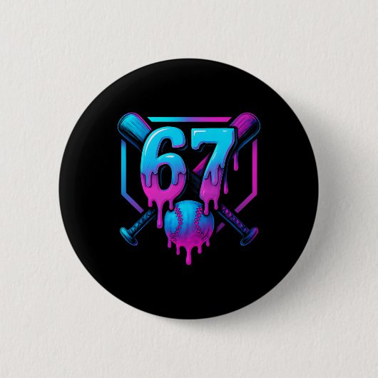 Six Seven Verkopen Ijs Koeldruppel 67 Gen Alpha Sl Ronde Button 5,7 Cm (Voorkant)