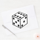 Six Sided Dice Vierkante Sticker (Envelop)