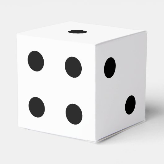 Six-Sided Die Dice Favor Box of Decoration Bedankdoosjes (Achterkant)