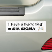 Six Sigma Lean Black Belt-certificering Bumpersticker (Op auto)