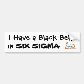 Six Sigma Lean Black Belt-certificering Bumpersticker