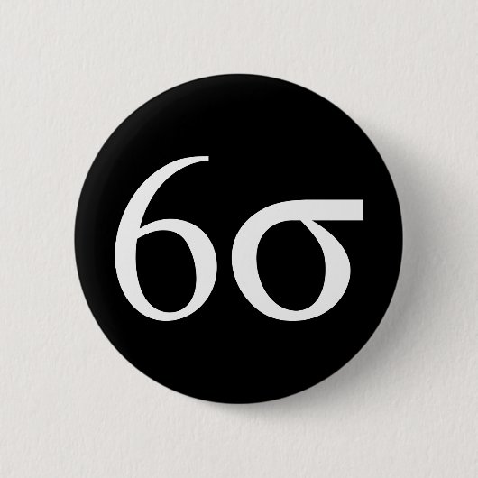 Six Sigma (Lean Six Sigma) Ronde Button 5,7 Cm (Voorkant)