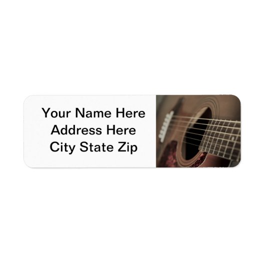 Six Sting akoestische gitaar Etiket (Voorkant)