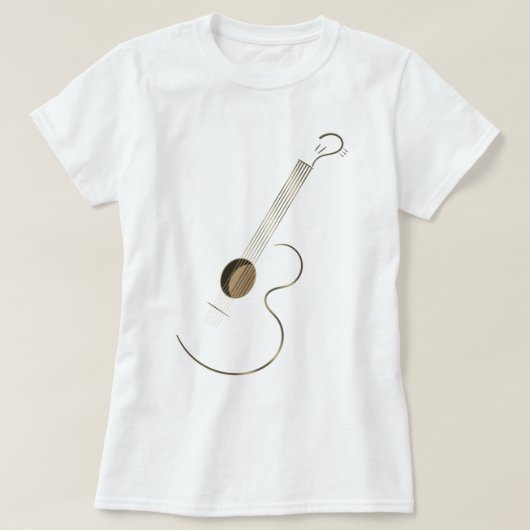 Six String Acoustic Guitar T-shirt (Design voorkant)