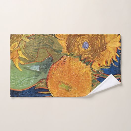Six Sunflowers Vincent Van Gogh Handdoek (Handdoek)